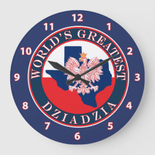 World's Greatest Dziadzia Large Clock