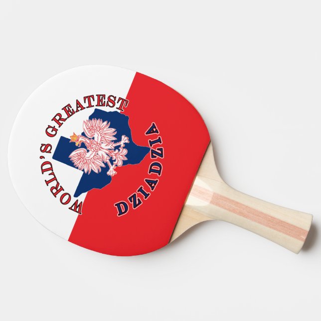 World's Greatest Dziadzia Ping Pong Paddle (Side)