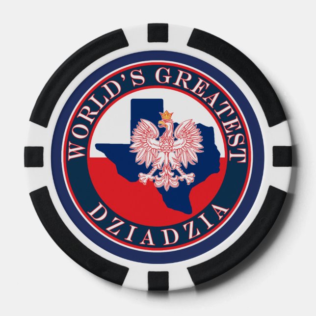 World's Greatest Dziadzia Poker Chips (Front)