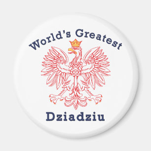 World's Greatest Dziadziu Red Eagle Magnet