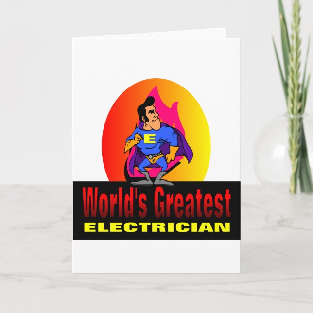 World's Greatest Electrician Card (Front)