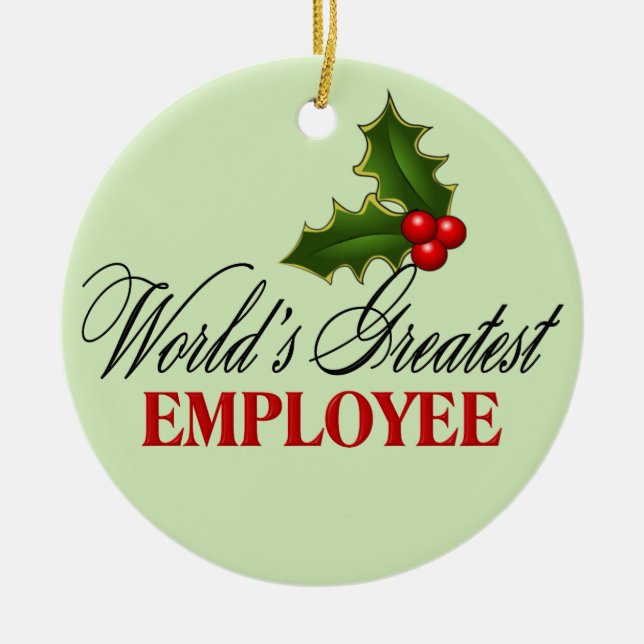 World's Greatest Employee Ceramic Tree Decoration (Front)