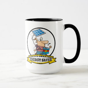 WORLDS GREATEST ENERGY SAVER MEN CARTOON MUG