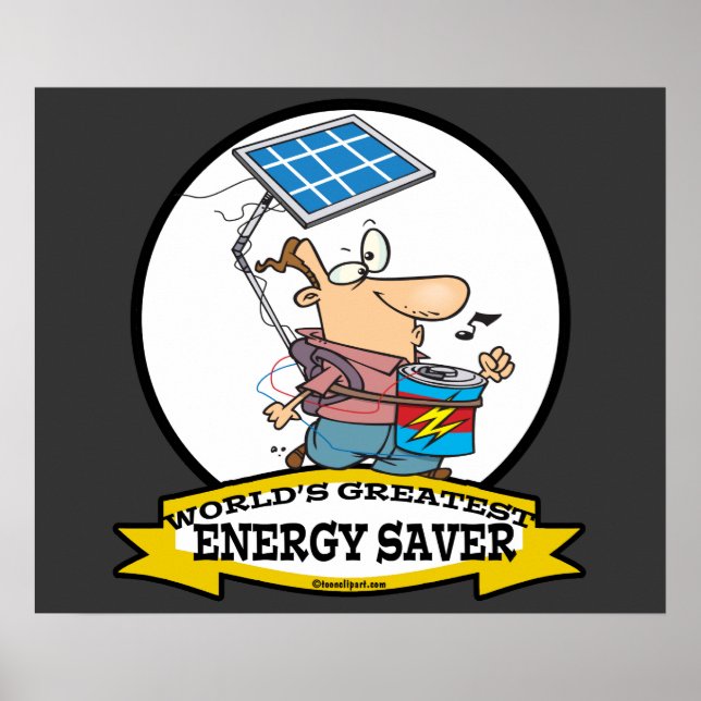WORLDS GREATEST ENERGY SAVER MEN CARTOON POSTER (Front)