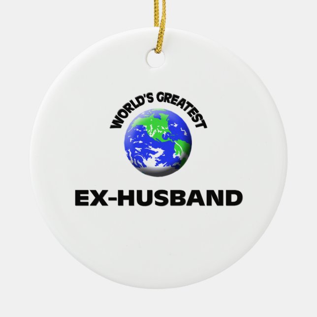 World's Greatest Ex-Husband Ceramic Tree Decoration (Front)