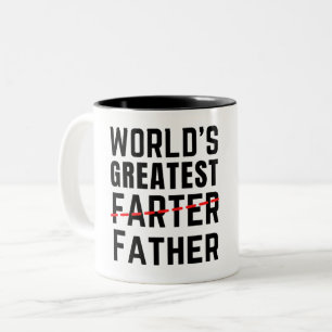 WORLD'S GREATEST FARTER - FATHER - FATHER'S DAY Two-Tone COFFEE MUG