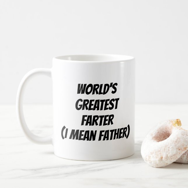 "World's Greatest Farter (father)" Mug (With Donut)