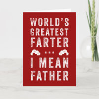 World's Greatest Farter Father's Day Custom Colour