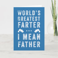 World's Greatest Farter Father's Day Custom Colour