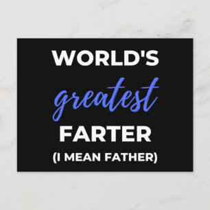 World's Greatest Farter I Mean Father Holiday Postcard
