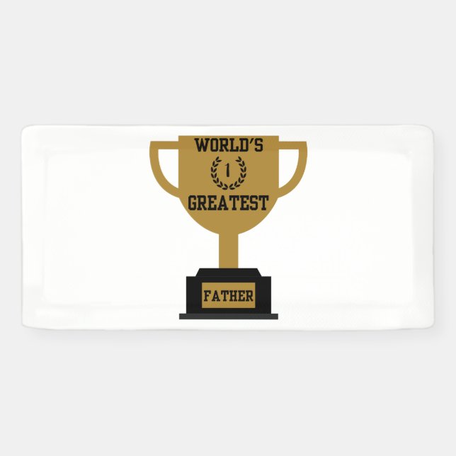 World's Greatest Father's Day 2x1 Vinyl Banner (Horizontal)