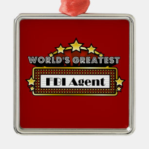 World's Greatest FBI Agent Metal Tree Decoration