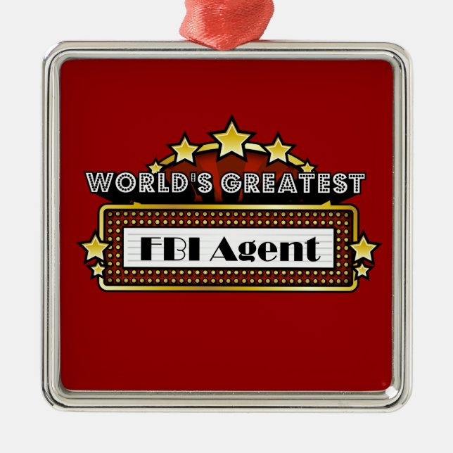 World's Greatest FBI Agent Metal Tree Decoration (Front)
