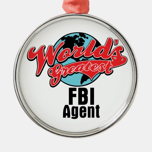 Worlds Greatest FBI Agent Metal Tree Decoration (Front)