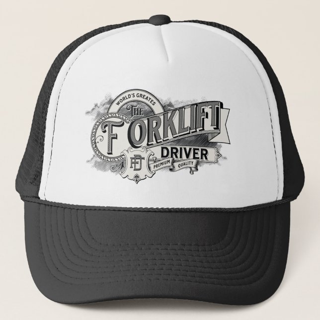 world's greatest forklift driver hat vintage (Front)