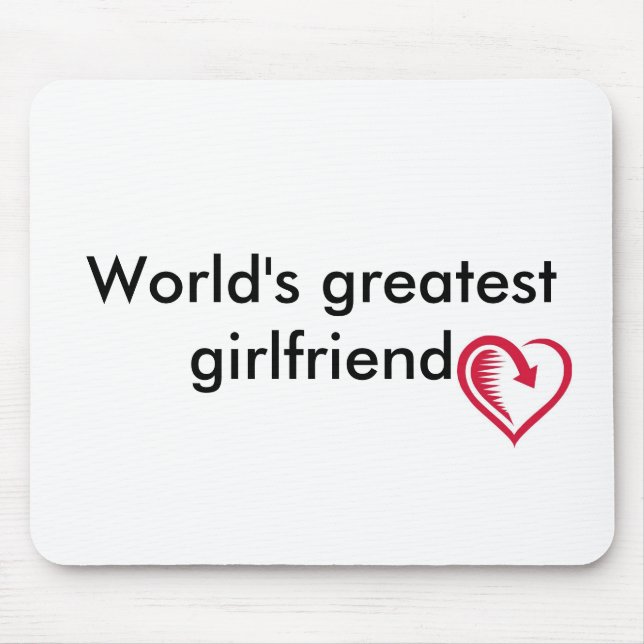 World's greatest girlfriend Mouse pad (Front)