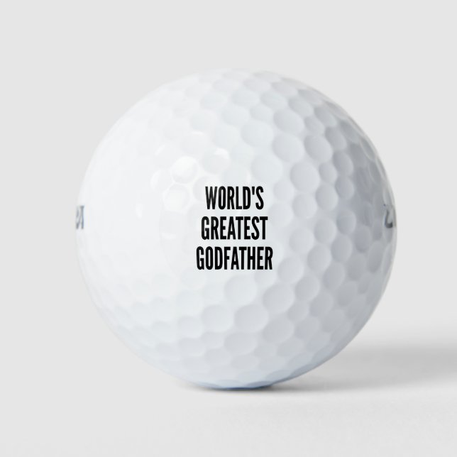 Worlds Greatest Godfather Golf Balls (Front)