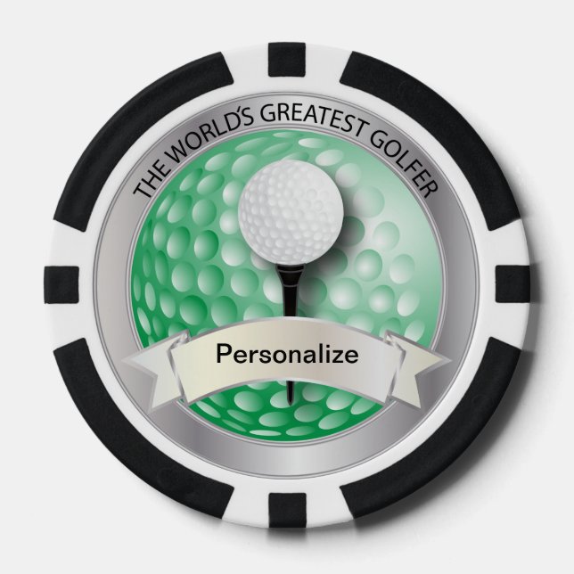 World's Greatest Golfer | DIY Name Poker Chips (Front)