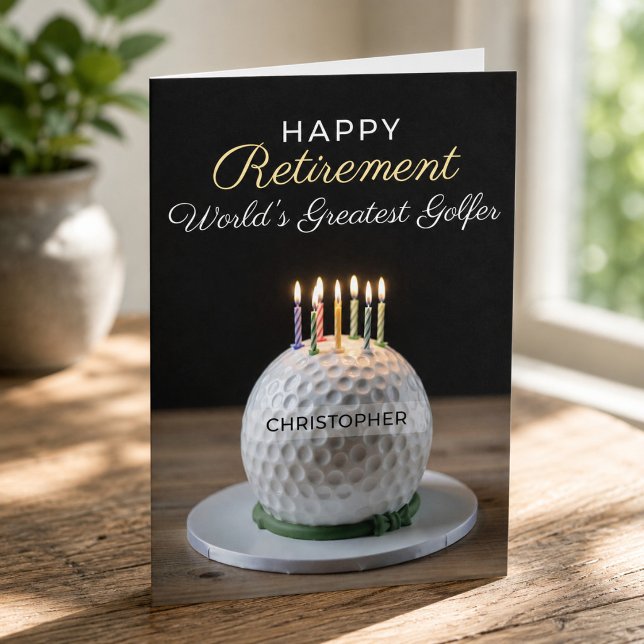  World's Greatest Golfer Retirement Card (Celebrate a well-earned retirement with this personalized World's Greatest Golfer retirement card. )