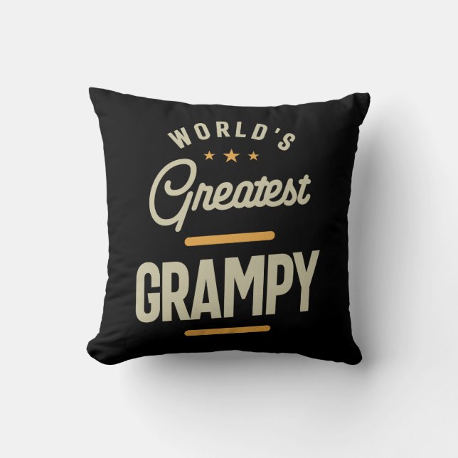 World's Greatest Grampy - Grandpa Cushion (Front)