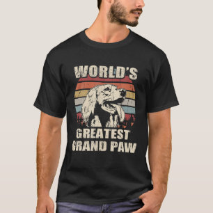 World's Greatest Grand Paw Irish Setter Vintage Re T-Shirt