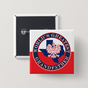 World's Greatest Grandfather 15 Cm Square Badge