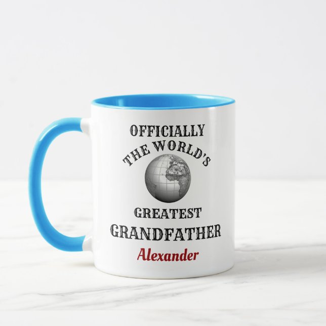 Worlds Greatest Grandfather Add Your Name Grandpa Mug (Left)