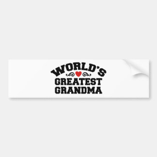 World's Greatest Grandma Bumper Sticker