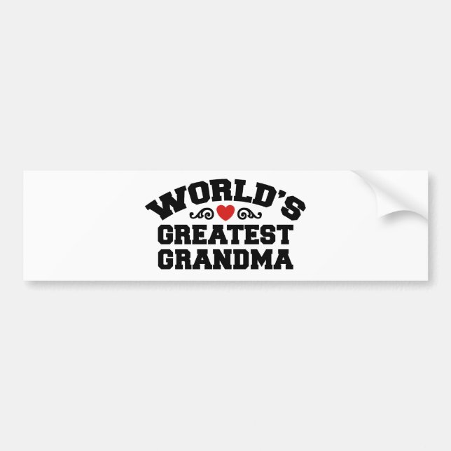 World's Greatest Grandma Bumper Sticker (Front)