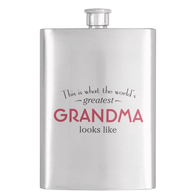 World's Greatest Grandma Hip Flask (Front)