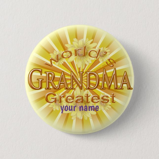 Worlds Greatest Grandma pin button (Front)