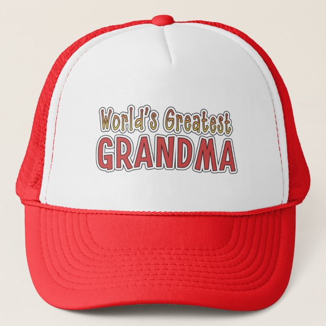 World's Greatest Grandma word art hat (Front)
