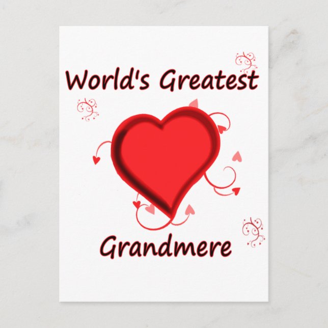 World's Greatest grandmere Postcard (Front)