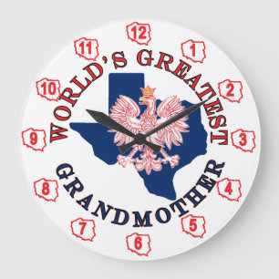 World's Greatest Grandmother Large Clock