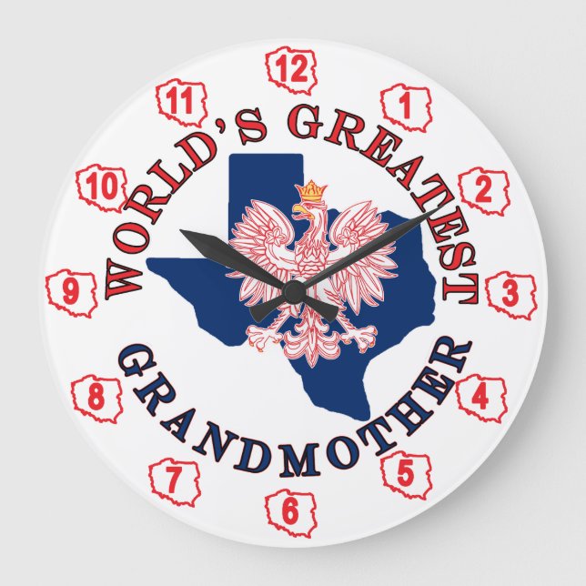 World's Greatest Grandmother Large Clock (Front)