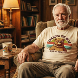 World's Greatest Grandpa Bear Modern and retro T-Shirt