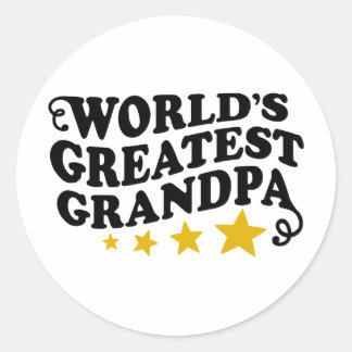 World's Greatest Grandpa Classic Round Sticker
