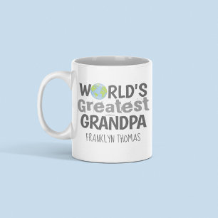World's Greatest Grandpa Custom Name Coffee Mug