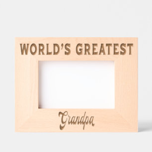 World's Greatest Grandpa Etched Frames