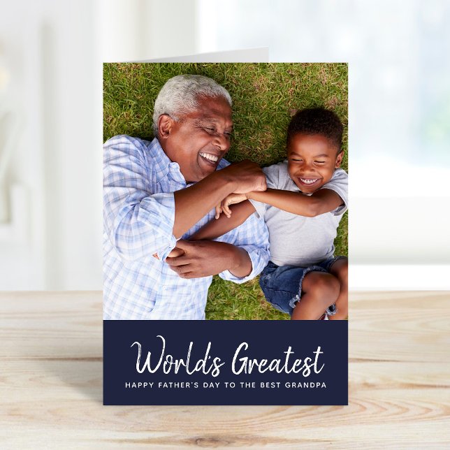 World's Greatest Grandpa Father's Day Photo Card (Creator Uploaded)