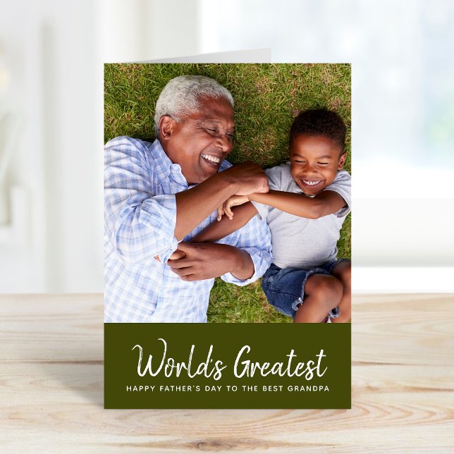World's Greatest Grandpa Father's Day Photo Card (Creator Uploaded)