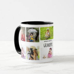 Worlds Greatest Grandpa Grandkids Photo Collage Mug