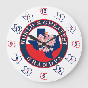 World's Greatest Grandpa Large Clock