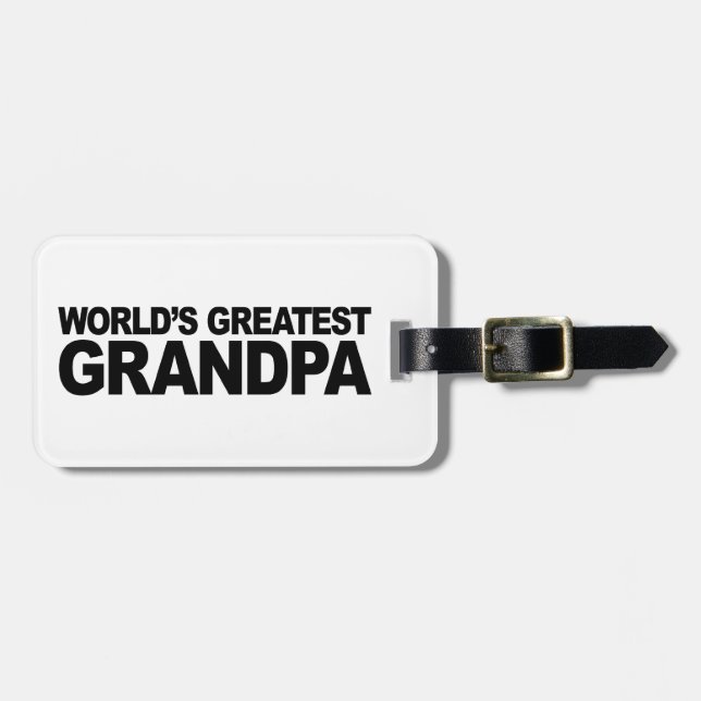 World's Greatest Grandpa Luggage Tag (Front Horizontal)