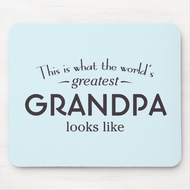 World's Greatest Grandpa Mouse Mat (Front)