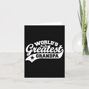 Worlds Greatest Grandpa Shirt Funny Fathers Day  Card