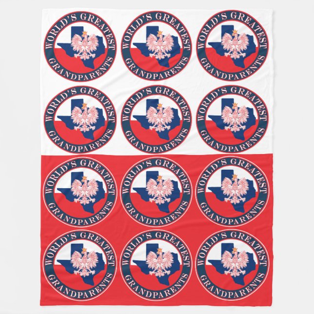 World's Greatest Grandparents Fleece Blanket (Front)