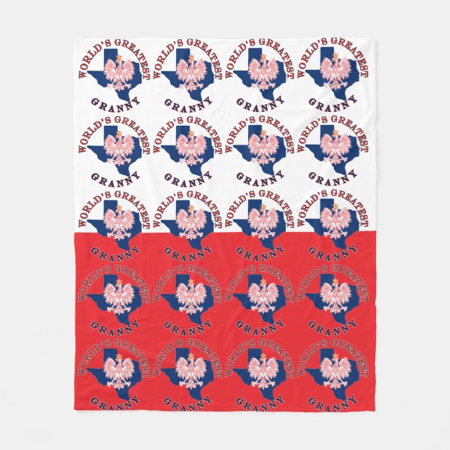 World's Greatest Granny Fleece Blanket (Front)