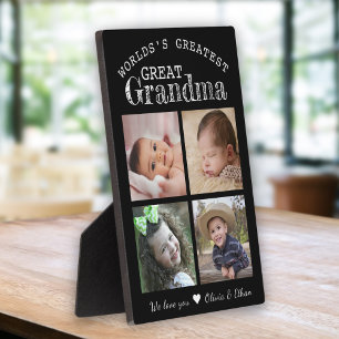 Worlds Greatest Great Grandma 4 Photo Collage   Plaque
