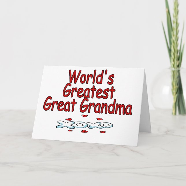 World's Greatest Great Grandma Card (Front)